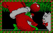 Jingle Disk for IBM PC/Compatibles - Santa leaves a treat for the cat.