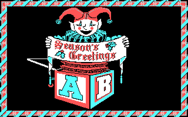 Jingle Disk IBM PC/Compatibles Screenshot: Season's Greetings!
