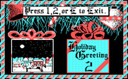 Jingle Disk for IBM PC/Compatibles - A short animation appears when you select a menu item.