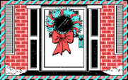 Jingle Disk for IBM PC/Compatibles - A wreath on the door.