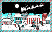 Jingle Disk for IBM PC/Compatibles - Santa can be seen departing town...