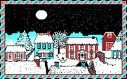 Jingle Disk for IBM PC/Compatibles - Snow quietly falls on the town...