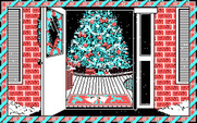 Jingle Disk for IBM PC/Compatibles - A toy train circles the christmas tree inside...