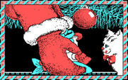 Jingle Disk for IBM PC/Compatibles - Santa leaves a present for the cat...