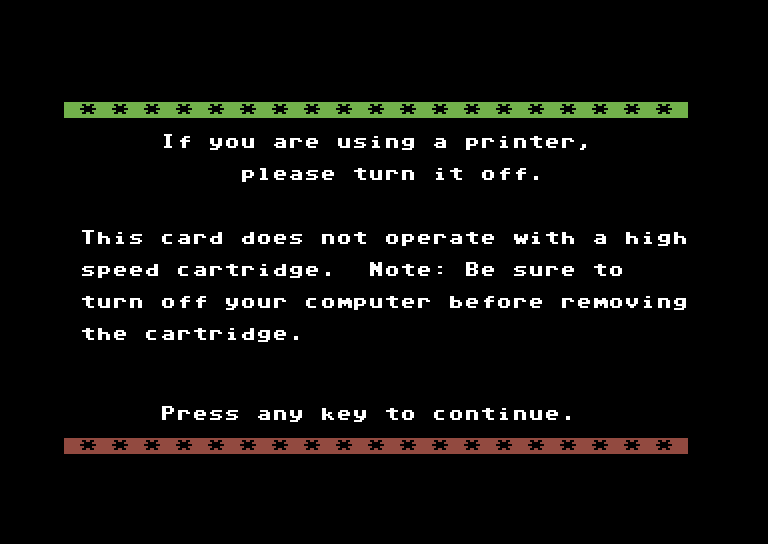 Jingle Disk Commodore 64 Screenshot: Program introduction...
