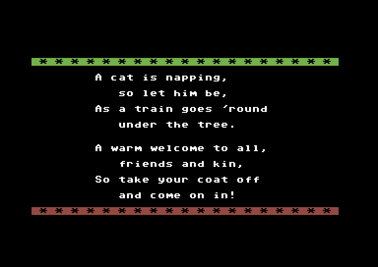 Jingle Disk Commodore 64 Screenshot: The story so far...
