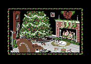 Jingle Disk for Commodore 64 - A cat is napping by the fire...