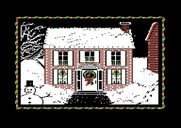 Jingle Disk for Commodore 64 - Zooming in on one of the houses...