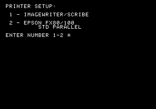Jingle Disk Apple II Screenshot: You can create and print a simple Christmas card.