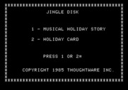 Jingle Disk for Apple II - Jingle Disk main menu.