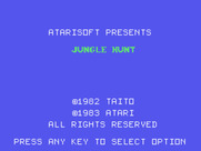 Jungle Hunt for TI-99/4A - Title screen.