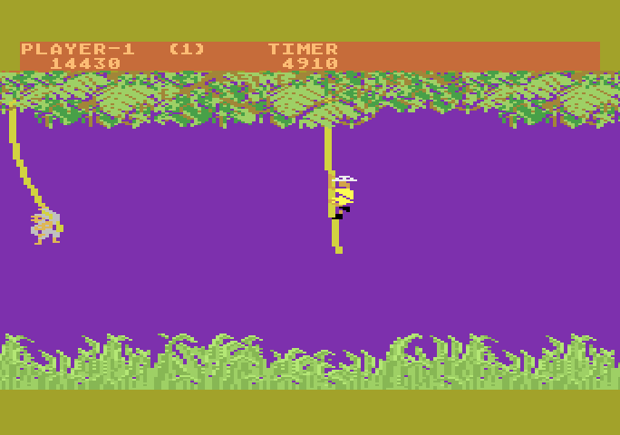 Jungle Hunt Atari 5200 Screenshot: The third time around is even tougher...