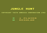 Jungle Hunt for Atari 5200 - Title screen and game options.