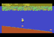 Jungle Hunt for Atari 5200 - Jumping over boulders.