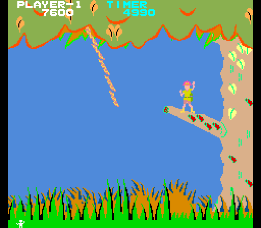 Jungle Hunt Arcade Screenshot: Start of round 2.