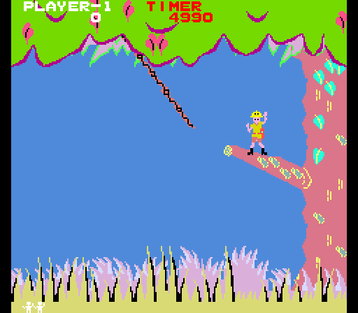 Jungle Hunt Arcade Screenshot: Game start.