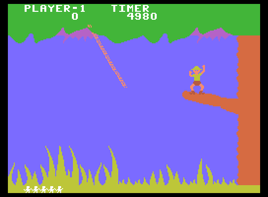Jungle Hunt ColecoVision Screenshot: Game start.