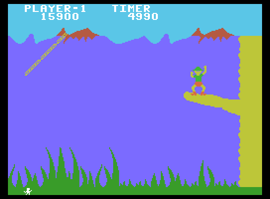 Jungle Hunt ColecoVision Screenshot: Starting round two.