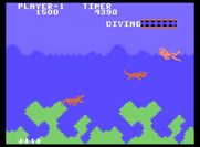 Jungle Hunt for ColecoVision - You occasionally need to swim to the surface for air.