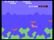 Jungle Hunt for ColecoVision - You can avoid the crocodiles, or try to stab them with your knife.