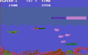 Jungle Hunt for IBM PC/Compatibles - Those bubbles slow you down if you get caught in them...