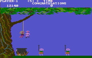 Jungle Hunt for IBM PC/Compatibles - Success! The game now repeats with higher difficulty.