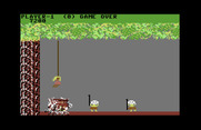 Jungle Hunt for Commodore 64 - Game over.