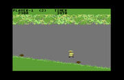 Jungle Hunt for Commodore 64 - Jump over the bouncing boulders...