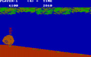 Jungle Hunt for IBM PC/Compatibles - The end of the rock jumping sequence.