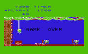 Jungle Hunt for Commodore VIC-20 - Game over.