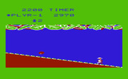 Jungle Hunt for Commodore VIC-20 - Jump over the falling rocks.