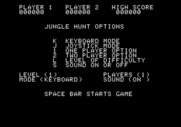 Jungle Hunt for Apple II - Game options.