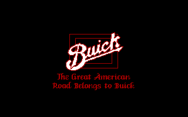Great American Road belongs to Buick, The IBM PC/Compatibles Screenshot: Title screen.