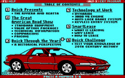 Great American Road belongs to Buick, The for IBM PC/Compatibles - The main menu.