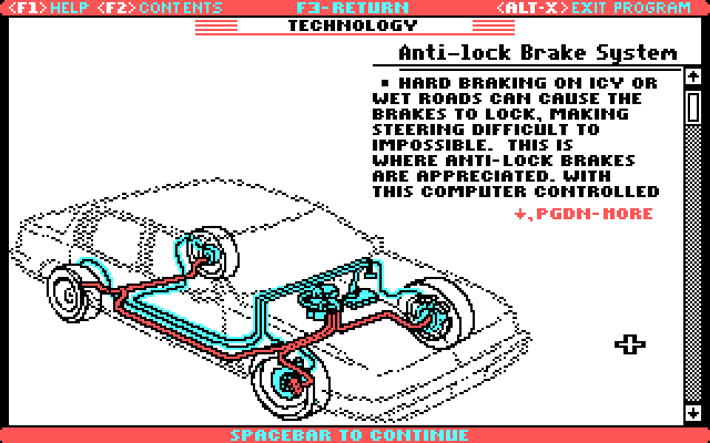 Great American Road belongs to Buick, The IBM PC/Compatibles Screenshot: About Buick technology...