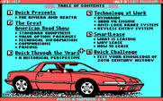 Great American Road belongs to Buick, The for IBM PC/Compatibles - The main menu.