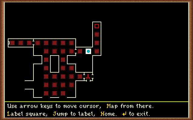 Dark Heart of Uukrul, The IBM PC/Compatibles Screenshot: The map feature.