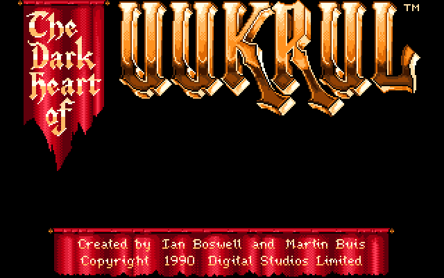 Dark Heart of Uukrul, The IBM PC/Compatibles Screenshot: Title screen.