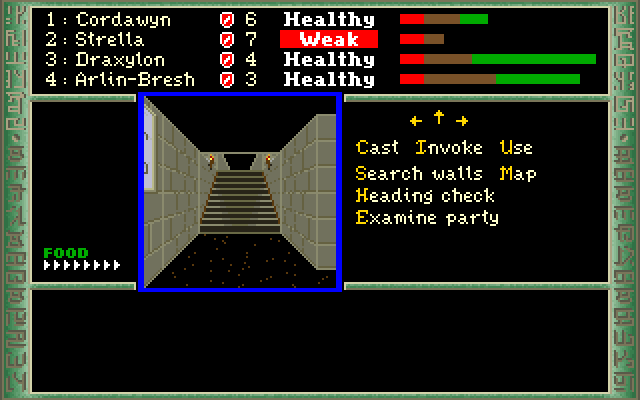 Dark Heart of Uukrul, The IBM PC/Compatibles Screenshot: Where do these stairs go?