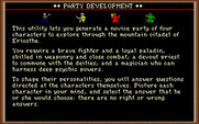 Dark Heart of Uukrul, The for IBM PC/Compatibles - About party development.