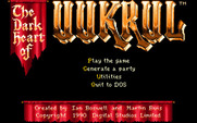 Dark Heart of Uukrul, The for IBM PC/Compatibles - The main menu.