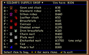 Dark Heart of Uukrul, The for IBM PC/Compatibles - Buying some items...