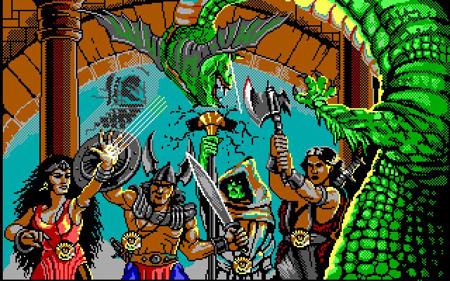 Dark Heart of Uukrul, The IBM PC/Compatibles Screenshot: Introduction screen.