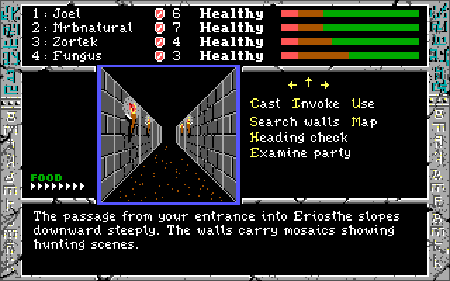 Dark Heart of Uukrul, The IBM PC/Compatibles Screenshot: Game start.