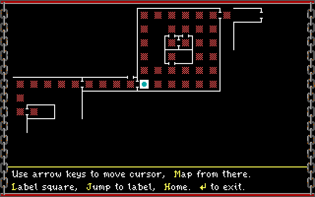 Dark Heart of Uukrul, The IBM PC/Compatibles Screenshot: The map feature.
