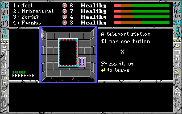 Dark Heart of Uukrul, The IBM PC/Compatibles Screenshot: A teleport station.