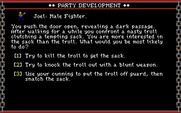 Dark Heart of Uukrul, The for IBM PC/Compatibles - One of the questions the game asks during party setup.