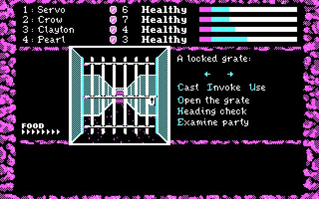 Dark Heart of Uukrul, The IBM PC/Compatibles Screenshot: How do I get past this grate?
