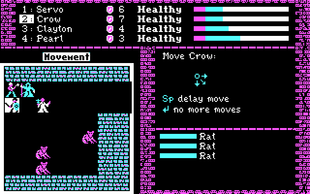 Dark Heart of Uukrul, The IBM PC/Compatibles Screenshot: The battle screen.