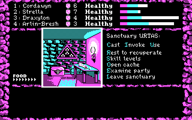 Dark Heart of Uukrul, The IBM PC/Compatibles Screenshot: In a sanctuary.